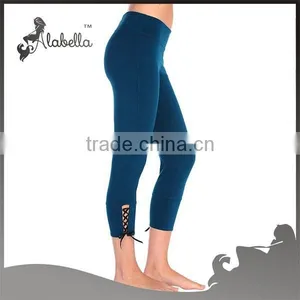 Wholesale Capri Pants,Womens Slim Promotional Ruffle Capri thumbnail-2