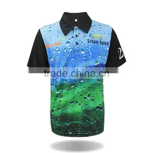 2017 New Wholesale China 100% Polyester Bowling Golf Shirts Dri Fit Polo for Men thumbnail-1