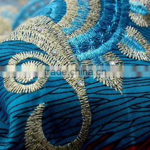 Bestway Wholesale African Embroidered Wax Printed Fabrics With Guipure thumbnail-4