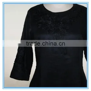 Indian Ladies Embroidery Linen Dress thumbnail-2