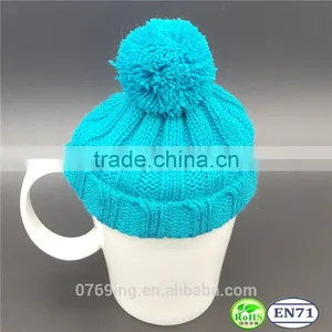 Custom Pom-Pom Knit Hat Decoration Mini Hat Funny Knit Winter Hats thumbnail-2