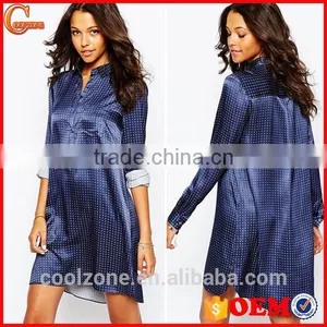 Relaxed Fit Point Collar Point Collar Print Pajama Fashion Lady Pajama thumbnail-1