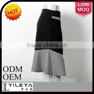 YILEYA New Design High Waist Narrow Peplum Skirt thumbnail-1
