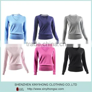 Womens Sports High Quality V Collar Golf Knitwear thumbnail-1