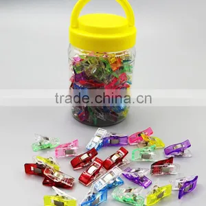 75 PCS Colorful Sewing Binding Plastic Spring Wonder Clips-2.7x1.0cm thumbnail-1