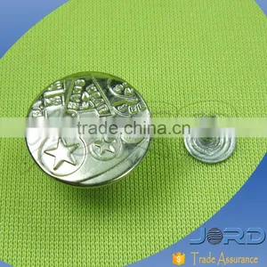 Round Square Metal Button Jeans Fabric Button and Low MOQ thumbnail-3