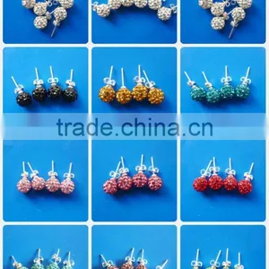 Disco Ball Stud Earrings,shamballa Czech Stone Stud Earrings thumbnail-1