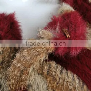 YR595 Newest Fashion Rabbit Knit Fur Vest/Real Fur Clothing thumbnail-4