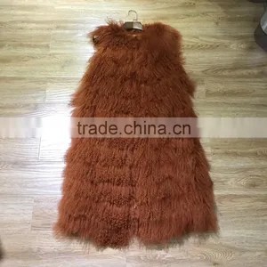 SJ087 2017 New Fashion Model Show Sheep Vest for Women thumbnail-3