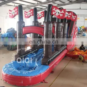 8*4*6m Pirate Ship Inflatable Water Slides With Pool for Sale With Price thumbnail-1