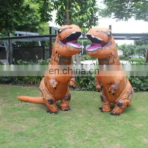 HI High Quality Water Proof Woven Dacron Walking T-rex Inflatable Dragon Costume thumbnail-3