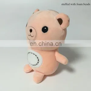 Plush Bear Soft Stuffed Foam Beads Keychain Toy With Sucker thumbnail-2