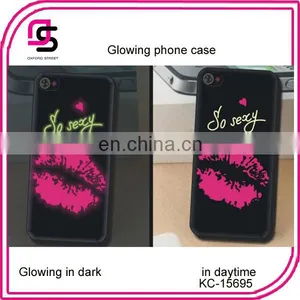 Glowing Hot Lip Phone Cover Skull Phone Cell thumbnail-1