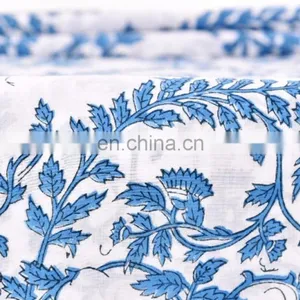 Indian Latest Hand Block Print Cotton Fabric Cloth Crafting For Dress Beautiful Running Fabric By Meter thumbnail-2