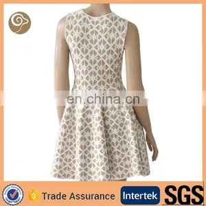 Sleeveless Jacquard Cashmere Dress thumbnail-3