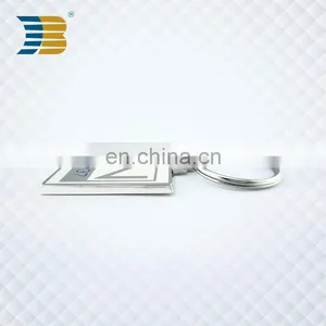 Square Shape Hard Enamel Custom Metal Car Keychain thumbnail-3