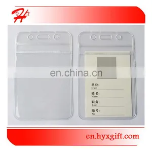 Square Personalised Wholesale Cheap Transparent Top Quality Factory PVC Staff ID Card Holder in Bulk, Professional Supplier thumbnail-1