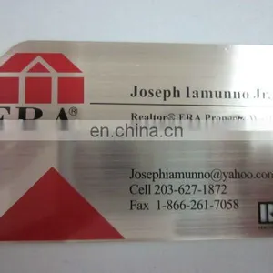 Glossy Mirror Effect Color Printing Stainless Steel Metal Invitation Card thumbnail-1