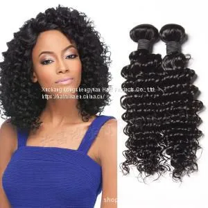 8A Brazilian Deep Wave 4 Bundles Human Virgin Hair Weave HAIRVILLA HAIR thumbnail-3
