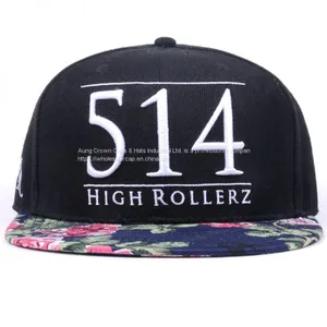 High Quality Hot Sale Custom 6 Panel Cap Snapback, Custom Snapback Cap thumbnail-1