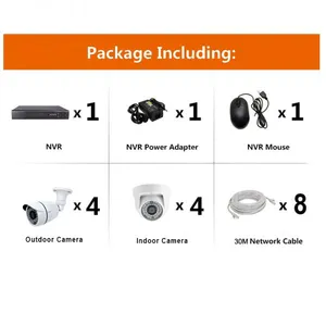 Wdm 8chs H. 264 CCTV 1.0MP/2.0MP Home Security Surveillance Poe Alarm NVR Kits thumbnail-4