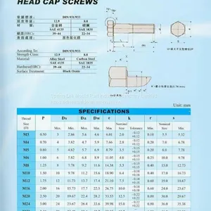 Metric Socket Head Bolt,DIN 912 / ISO 4762 High Tension Fasteners thumbnail-5