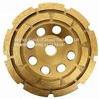 Double Row Segment High Frequency Diamond Cup Grinding Wheel thumbnail-3