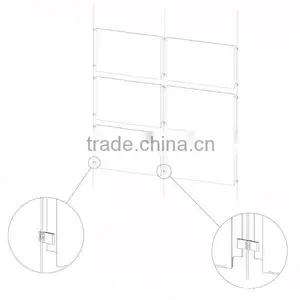 A4 Acrylic Pockets Leaflet Holder for Window Display System thumbnail-4