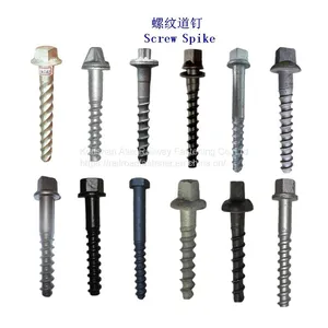 3V Sleeper Screw Spike According to NF F500-06 for Rail Fastening thumbnail-3