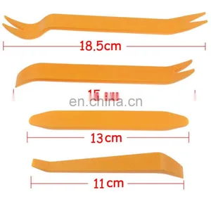 Auto Car Dash Radio Door Clip Panel Trim Removal Pry Tool Set Kit Plastic 4pcs thumbnail-3