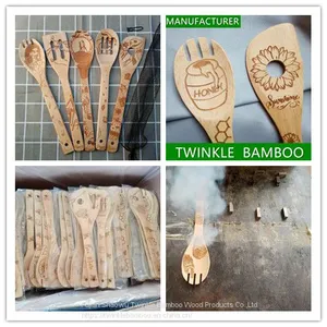 Christmas Cooking Utensils Manufacturer China Twinkle Bamboo Wood Spoon Set Cooking Utensil Wholesale Kitchen Cooking Tools thumbnail-2