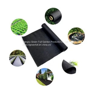 Black Plastic Ground Cover Agriculture Weed Control Fabric For Plant thumbnail-4