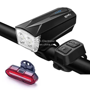 Bicycle Headlight Taillight Set USB Charging Horn Light Mountain Bike Headlight Night Riding Lighting Riding Equipment thumbnail-1