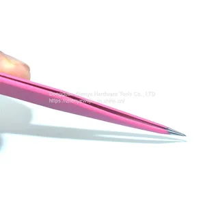 Metal Tweezers Deep Pink Straight Head Tweezers Crystal Glue Diy Handmade Tool Material Straight Head Tweezers thumbnail-5