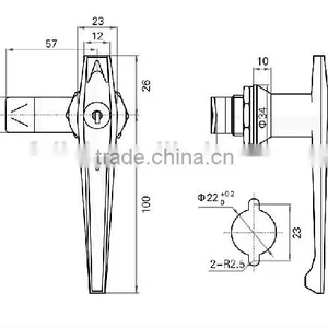 CE RoHS 2015 FEILEI MS304-1 Zinc Alloy Electrical Industry Cabinet L Handle Lock thumbnail-5