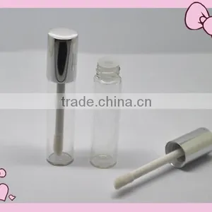 Elegant 5ml Cosmetic Lipbalm Glass Tube,lipgloss Container With Shiny Silver Cap thumbnail-1