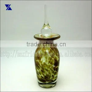 Mouth Blown Brown Mottled Refillable Glass Perfume Diffuser Bottle thumbnail-1