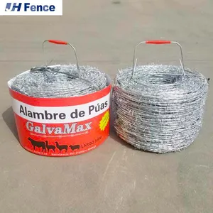 Factory Sell Cheap Barbed Wire Galvanized Traditional Twist 400M 500M 50Kg Per Roll 50Kg Barbed Wire Price Coil Barbed Wire thumbnail-2