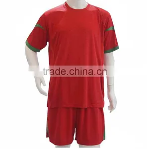 2016 Blank Red Custom Soccer Uniform Design thumbnail-1