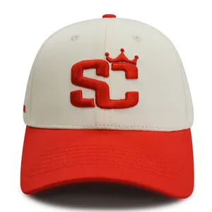 Two Tone Baseball Caps Custom 3D Puff Embroidery Casual Sport Caps thumbnail-2
