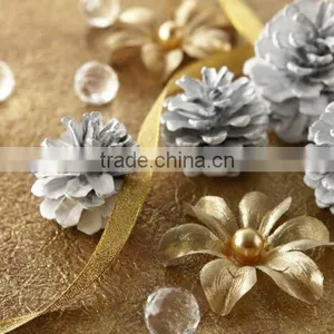 Artificial Christmas Gold Pinecone(Differnt Sizes Can Supply) thumbnail-1