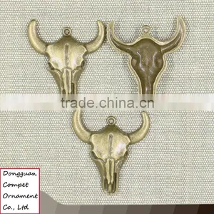 Compet Wholesale Metal Jewelry Zinc Alloy Skull Cow Pendant thumbnail-1