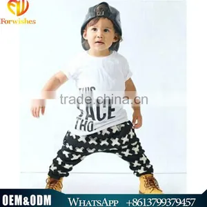Ins Hot Sale Summer Children Clothes Set Fashion Alphbet Printed Shirt + X Pants Cotton Shirts thumbnail-1