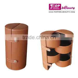 Unique Style Round Multilayer PU Cosmetic Bag thumbnail-1