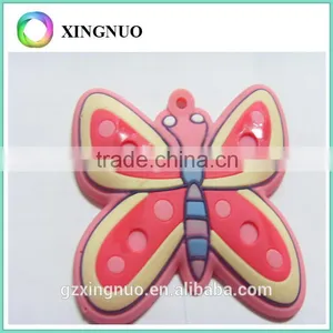 2D Customized Pvc Rubber Butterfly Shape Key Chain thumbnail-3