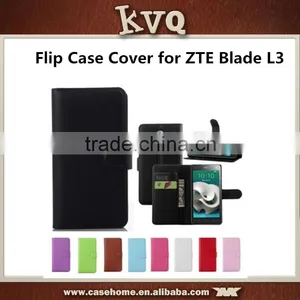 Wallet Leather Phone Flip Case Cover Holster for ZTE Blade L3 thumbnail-1