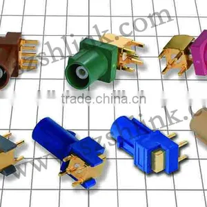 FAKRA-I Code Plug/Male Right Angle 4 Holes for PCB Mount Connectors thumbnail-2