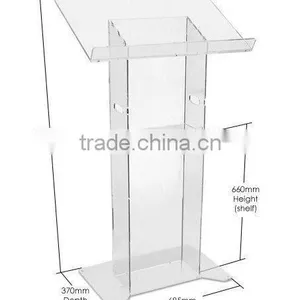 Premium Floor Standing Acrylic Lectern thumbnail-1