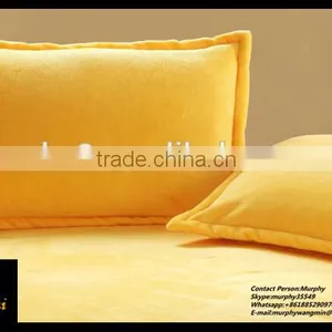 High Quality Fashion Home Textile Plain Dyed Polyester Pillowcase thumbnail-1