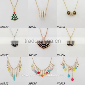 High Quality European Unique Heart Pendant Oil Drip Necklace N0537 thumbnail-3